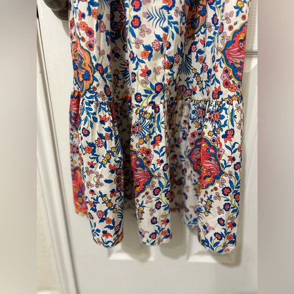 Anthropologie Floral Maxi Dress - Red, Blue, Cream - Picture 7 of 10